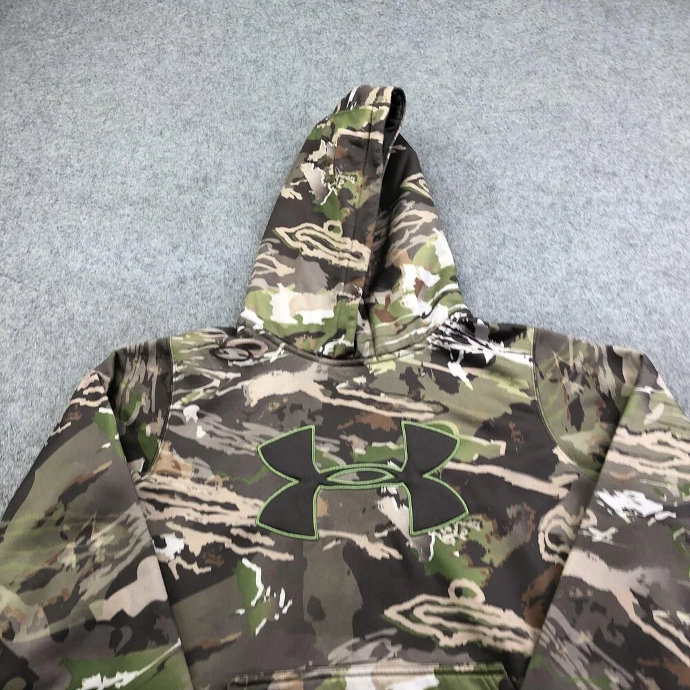 Under Armour Hoodie Youth Large 14-16 Camo Pullover Fleece Kangaroo Pocket Logo